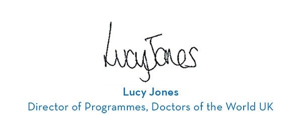 Lucy Jones - Director of Programmes, Doctors of the World UK Signature